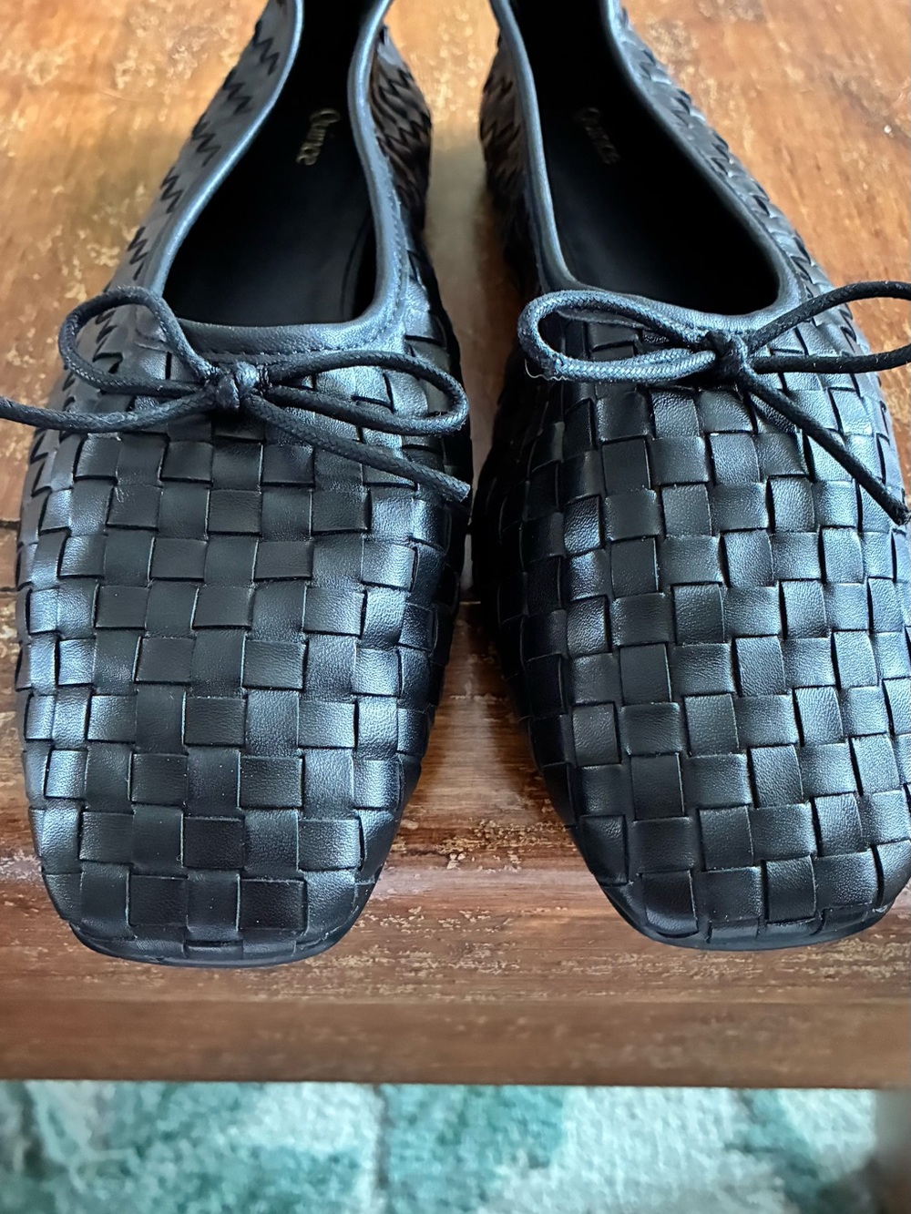 Quince Black Woven Bow Ballet Flats - Picture 5 of 6